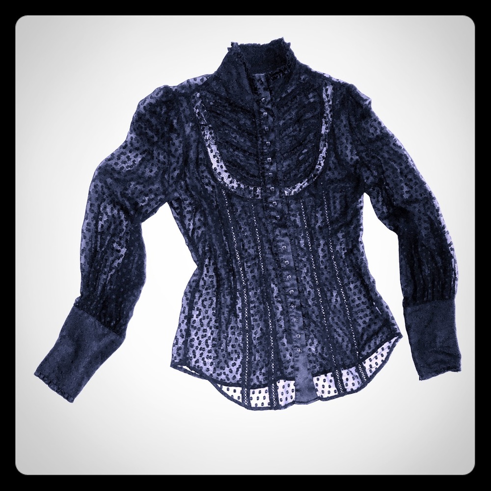 Black sheer elegant BEBE Blouse